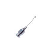Croydon Irrigating Cannula, 25ga, Curved, Flattened Blunt Tip, 0.5mm Diameter, Polished Finish, 20mm Long Shaft 
