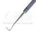 Culler Rectus Muscle Hook, 7mm Flattened Hook, Serrated Flat Handle, Polished Finish, Overall Length 5" (130mm) - 5-1691