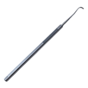Culler Rectus Muscle Hook, 7mm Flattened Hook, Serrated Flat Handle, Polished Finish, Overall Length 5" (130mm) E0580,3243E,E0580
