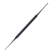 Curette Excavator, Double Ended, 1.5mm End, 2.5mm End, Holes At Each End, Octagonal Handle, Overall Length 5-1/2" (139.7mm) 