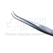 Dressing Forceps, Gently Curved, Serrations, Serrated Handle, Polished Finish, Gently Curved Delicate Tips, Overall Length 4" (100mm) - 5-2517