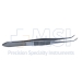 Dressing Forceps, Gently Curved, Serrations, Serrated Handle, Polished Finish, Gently Curved Delicate Tips, Overall Length 4" (100mm) - 5-2517
