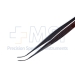 Dressing Forceps, Gently Curved, Serrations, Serrated Handle, Polished Finish, Delicate Strong Curved Serrated Tips, Overall Length 4" (100mm) - 5-2519