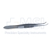Dressing Forceps, Gently Curved, Serrations, Serrated Handle, Polished Finish, Gently Curved Heavy Tips, Overall Length 4" (100mm) - 5-2521