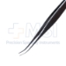 Iris Forceps, Curved, Delicate Lightly Curved Tips, 1 x 2 Mouse Style Teeth, Serrated Handle, Polished Finish, Overall Length 3-7/8" (100mm) - 5-2535