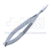 Iris Scissors, Curved, Sharp Tips, 21mm Mid-Screw To Tip, Flat Spring Handle, Overall Length 4-3/4" (120mm) - 5-4455