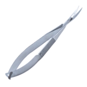 Iris Scissors, Curved, Sharp Tips, 21mm Mid-Screw To Tip, Flat Spring Handle, Overall Length 4-3/4" (120mm) 933317,May-55,08-03404,E3344