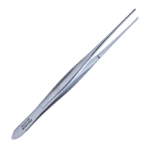 Cushing Tissue Forceps, Straight, 1 x 2 Teeth, Smooth Handle, Overall Length 7" (178mm) 