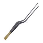 Cushing Bayonet Dressing Forceps, TC, Serrated Jaws, Flat Serrated Handle, Scraper End, Overall Length 7-3/4" (197mm) 