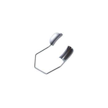 Custom Barraquer Speculum, 14mm Solid Blades, Speculum Has Extra Bend Compared to Standard - 10mm from Back of Blade to First Bend, 16mm From First Bend to Second Bend, 15mm From Second Bend to Back of Speculum, V Shape 