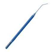 DSAEK Descemet Membrane Scraper, Non-Irrigating, 11mm Bend To Tip, 90 Degrees Tip, Titanium Blue Round Handle, Overall Length 5" (127mm) 