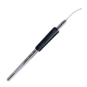 DSEK Endothelial Grasping Forceps, 23ga Curved Shaft, Delicate End Gripping Platforms Gently Grasp Edge of the Endothelial Tissue to Facilitate "Pull-Through" Technique, Jaws Offset 90 Degrees From Squeeze Handle 2469716,11/6/8661,K5-7550