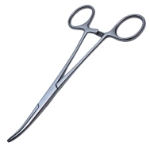 Dandy Hemostatic Forceps, Curved Sideways, Overall Length 5 1/2? (140mm) 