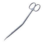 Dandy Trigeminal Scissors, Curved, Backward Angled Handles, Overall Length 6-3/4" (170mm) 