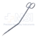 Dandy Trigeminal Scissors, Curved, Backward Angled Handles, Overall Length 7" (185mm) - 19-13298