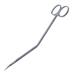 Dandy Trigeminal Scissors, Curved, Backward Angled Handles, Overall Length 7" (185mm) 