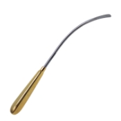 Daniel Style Forehead Elevator, Curved Shaft, 11mm x 45mm Teardrop Blade, Working Length 5-1/4" (133mm), Overall Length 9-3/4" (248mm) 