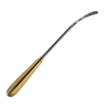 Daniel Style Forehead Elevator, Half Curved Shaft, 11mm x 42mm Teardrop Blade, Working Length 5-3/8" (135mm), Overall Length 9 1/8" (232mm) 