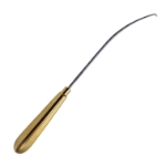 Daniel Style Forehead Nerve Hook, Half Curved Shaft, 9mm Small Right Angled Hook, Working Length 5-1/8" (130mm), Overall Length 9-1/4" (235mm) 