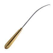 Daniel Style Forehead Nerve Hook, Half Curved Shaft, 9mm Small Right Angled Hook, Working Length 5-1/8" (130mm), Overall Length 9-1/4" (235mm) 