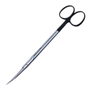 Davis Face Lift Scissors, Super Cut, Curved, Black Ring Handles, Two Tone Finish, Overall Length 6-3/4" (170mm) 