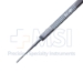 Davis Foreign Body Spud, Straight Sharp Round Blade, Serrated Flat Handle, Polished Finish, Overall Length 4-7/8" (125mm) - 5-1965