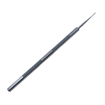 Davis Foreign Body Spud, Straight Sharp Round Blade, Serrated Flat Handle, Polished Finish, Overall Length 4-7/8" (125mm) 23863,May-65,E0854