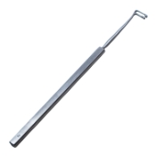 De Plessis Double Arm Muscle, 2 Bulbous Tips, Smooth Flat Handle, 11mm Tip To Bend, Overall Length 5" (127mm) 2200895,11/4/7925,K3-6814