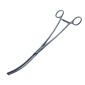 DeBakey Aortic Aneurysm Clamp Forceps, Slightly Curved Shanks, Curved Jaw, Jaw Length 4" (100mm), Overall Length 12" (305mm) 