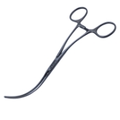 DeBakey Aortic Clamp Forceps, S Shape Shanks, Curved, Jaw Length 3" (76mm), Overall Length 7-1/4" (185mm) 