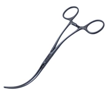 DeBakey Aortic Clamp Forceps, S Shape Shanks, Curved, Jaw Length 3" (76mm), Overall Length 7-1/4" (185mm) 