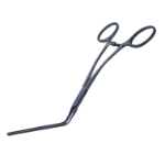 DeBakey Peripheral Vascular S Shaped Clamp Forceps, Angled Jaws, Jaw Length 2-3/8" (60mm), Overall Length 7" (178mm) 