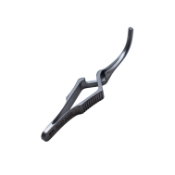DeBakey Cross Action Bulldog Clamp Forceps, Curved 30mm Jaw, Overall Length 3-3/8" (87mm) 