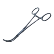 DeBakey Periperal Vascular Clamp Forceps, Curved, Straight Shanks, Jaw Length 1-7/8" (48mm), Overall Length 6" (150mm) 