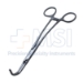 DeBakey Tangential Occlusion S Shaped Clamp Forceps, Curved, 1-3/8" (35mm) Jaw, Depth 7/16" (11mm), Overall Length 7-3/4" (197mm) - 38-8301BX