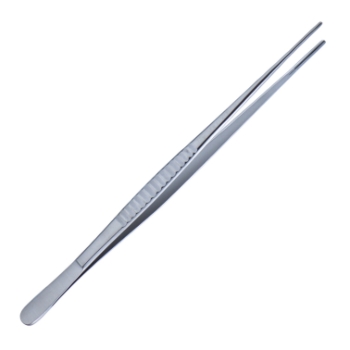 DeBakey Vascular Tissue Forceps, Straight, 2mm Wide Tapered Atraumatic Serrated Jaws, Overall Length 9-1/4" (240mm) 