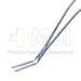 Deddish Potts Instestinal Forceps, Potts Teeth, 63mm Jaw, Bent Handle, Overall Length 12" (305mm) - 751261W
