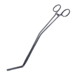 Deddish Potts Instestinal Forceps, Potts Teeth, 63mm Jaw, Bent Handle, Overall Length 12" (305mm) 