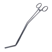 Deddish Potts Instestinal Forceps, Potts Teeth, 63mm Jaw, Bent Handle, Overall Length 12" (305mm) 