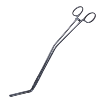Deddish Potts Instestinal Forceps, Potts Teeth, 63mm Jaw, Bent Handle, Overall Length 12" (305mm) 