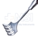 Rake Retractor, Deep, 4 Prongs, Blunt, 2-1/4" x 1-1/2", Ergonomic Handle, Overall Length 10-1/2" (270mm) - E2292