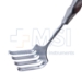Deep Rake Retractor, 4 Prongs, Blunt, 2-1/4" Wide x 3" Deep, Ergonomic Handle, Overall Length 10-1/2" (270mm) - E2298