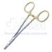 Derf Needle Holder, TC, Serrated Jaw, Ratchet Lock, Ring Handle, Dull Finish, Overall Length 4-3/4" (121mm) - D1094