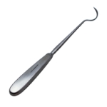 Deschamps Ligature Needle Carrier, Left Hand, Sharp, Flat Handle, Overall Length 8" (200mm) 