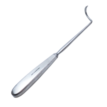 Deschamps Ligature Needle Carrier, Right Hand, Sharp, Flat Handle, Overall Length 8" (200mm) 