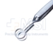 Desmarres Chalazion Forceps, Oval Solid 16mm Wide Lower Plate, Open Upper Plate, Inside Dimensions 12mm x 14mm, Serrated Cross Action Handle, Polished Finish, Overall Length 3-3/4" (95mm) - 5-3711