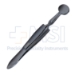 Desmarres Chalazion Forceps, Oval Solid 16mm Wide Lower Plate, Open Upper Plate, Inside Dimensions 12mm x 14mm, Serrated Cross Action Handle, Polished Finish, Overall Length 3-3/4" (95mm) - 5-3711
