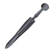 Desmarres Chalazion Forceps, Oval Solid 16mm Wide Lower Plate, Open Upper Plate, Inside Dimensions 12mm x 14mm, Serrated Cross Action Handle, Polished Finish, Overall Length 3-3/4" (95mm) 661576,11-May,K5-9602,08-01701,E2600