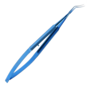Devgan Micro Capsulorhexis Forceps, Titanium, Set to Open to 2mm, Laser Lines at 2.5mm/5mm, Cross Action, Round Handle ET2012,9475T,ET2012
