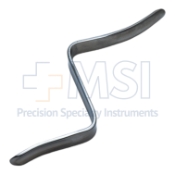 Doane Z-Shape Knee Retractor, Medium, Double Ended; 75mm x 11mm (3" x 0.4") Blade, 57mm x 11mm (2-1/4" x 0.4") Blade, Overall Length 6" (152mm) 
